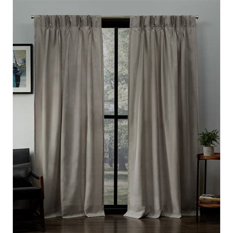 Exclusive Home Curtains Loha Linen Pinch Pleat Curtain Panel Pair, 84 ...