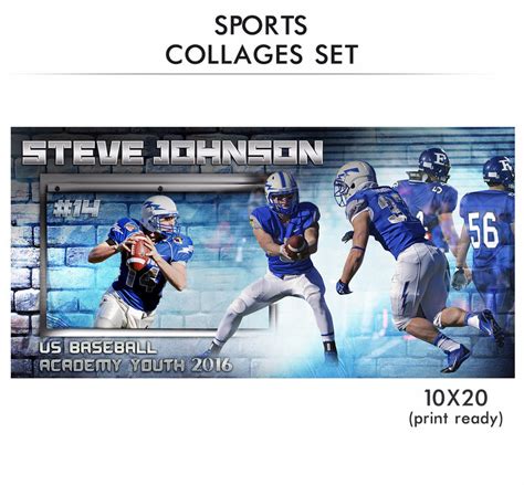 Steve - Sports Collage Photoshop Template