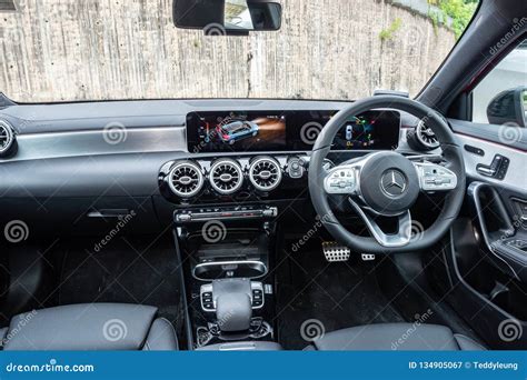 Mercedes-Benz A200 2018 Interior Editorial Photography - Image of sedan ...