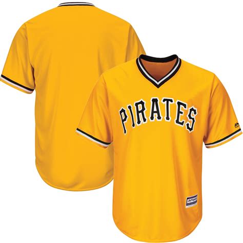 Majestic Pittsburgh Pirates Gold Official Cool Base Team Jersey