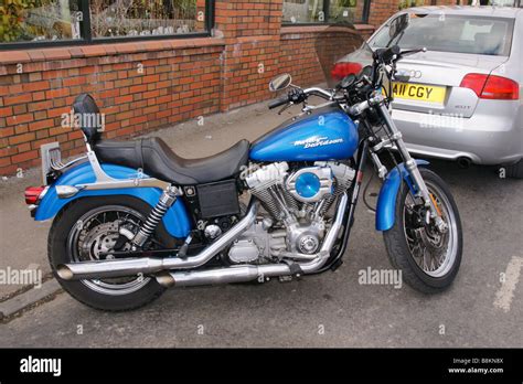 Blue Harley Davidson Bikes