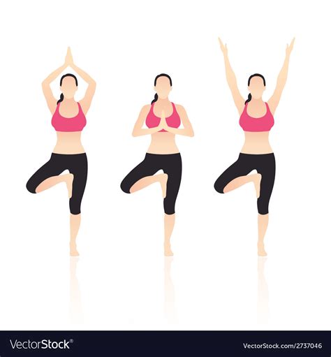 Yoga poses Royalty Free Vector Image - VectorStock