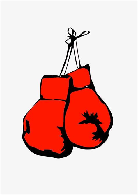 Red Boxing Gloves Clipart Hd PNG, A Pair Of Red Boxing Gloves Cartoon ...