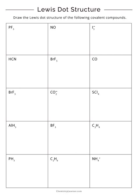 Lewis Structures Worksheet