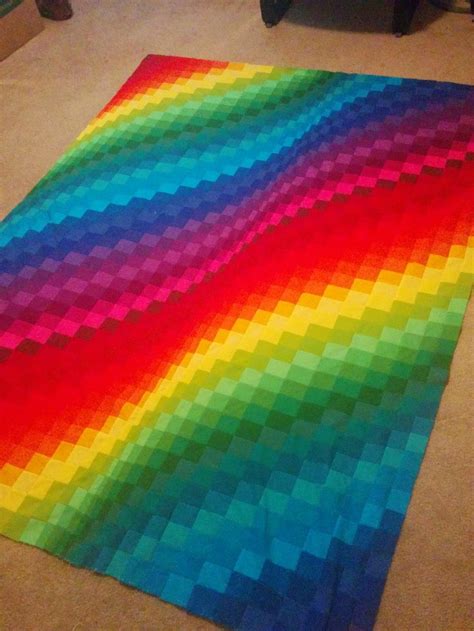 Rainbow Bright Bargello Quilt | FaveQuilts.com