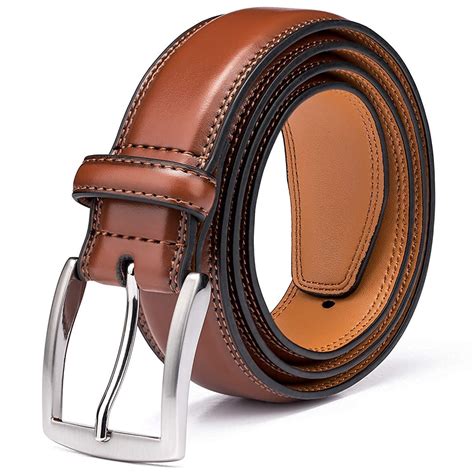 Brown Leather Dress Belts For Men | semashow.com