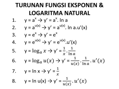 Lihat 19+ Contoh Soal Turunan Fungsi Logaritma Dan Eksponensial ...