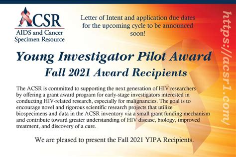 Introducing Our Fall 2021 Young Investigator Pilot Award Recipients ...