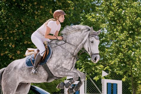 Dapple Grey Thoroughbred Jumping