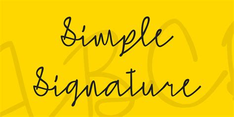 Simple Signature Font · 1001 Fonts