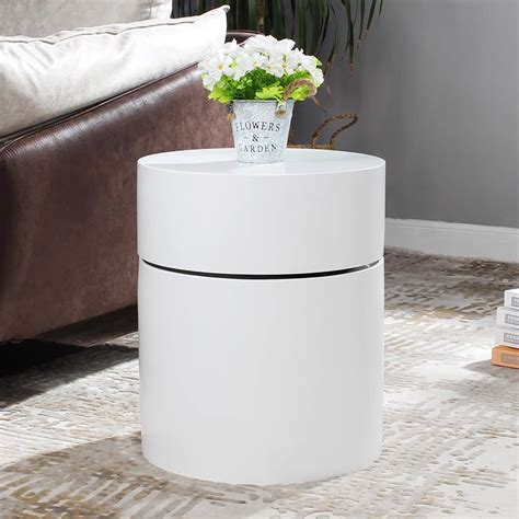 Round White Side Table With Drawers - Amazon Com Bnsdmm Mini Round ...