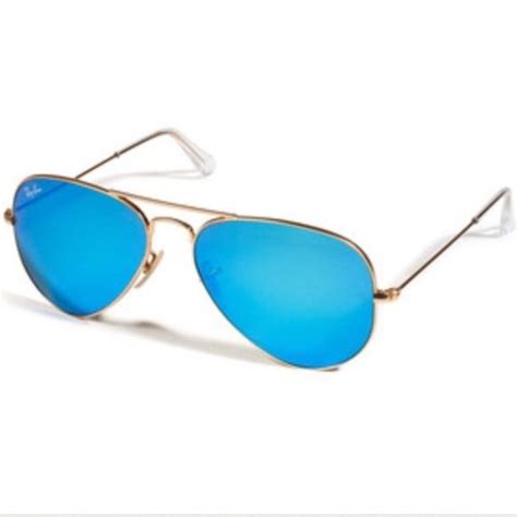 Ray-Ban Blue Mirror Aviators | Mirrored aviators, Blue mirrors, Blue