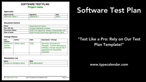 Free Printable Software Test Plan Templates [Word, Excel, PDF]