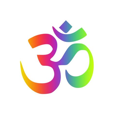 Rainbow Om Symbol Multi Color Sticker by Zebra Fish | Om symbol ...