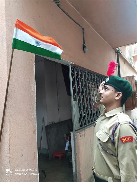 Independence day flag hoisting – India NCC