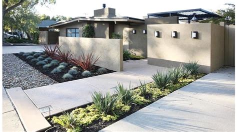 Low Maintenance Modern Desert Landscape Front Yard - Landscape ...