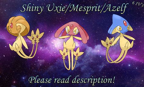 Shiny Uxie/mesprit/azelf Pack Bundle 6IV Pokemon - Etsy