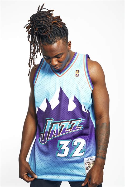 Karl Malone 96-97 Utah Jazz Reload Hardwood Classic Swingman NBA Jersey ...