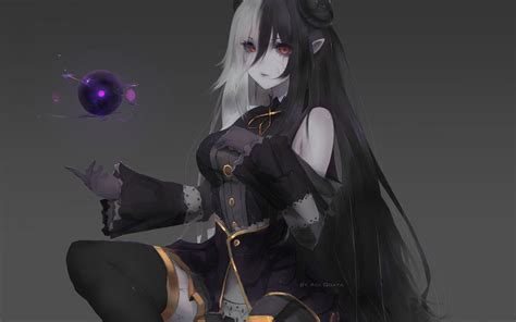 Download wallpaper 3840x2400 devil, anime girl, magic, dark 4k wallaper ...