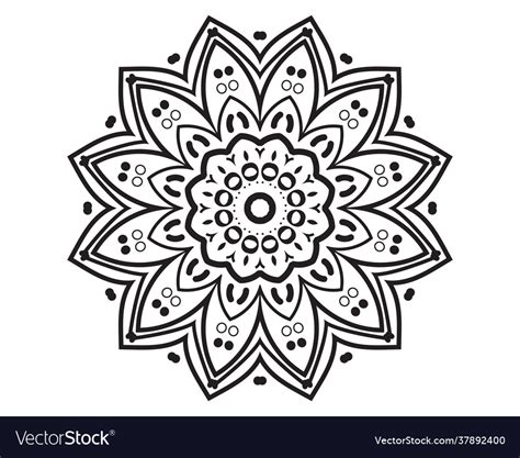 Simple mandala design Royalty Free Vector Image