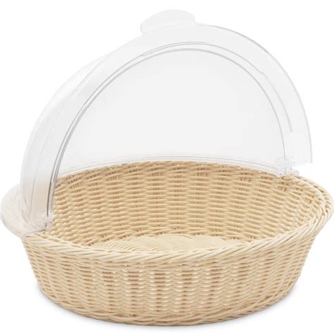 Bread Basket - for buffets - with hinged lid - Ø 410 x 300 mm - Royal ...