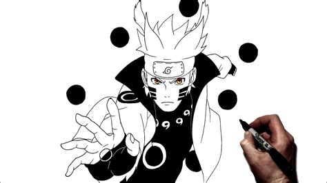 How To Draw Naruto Sage Six Paths | Step By Step | Naruto - YouTube