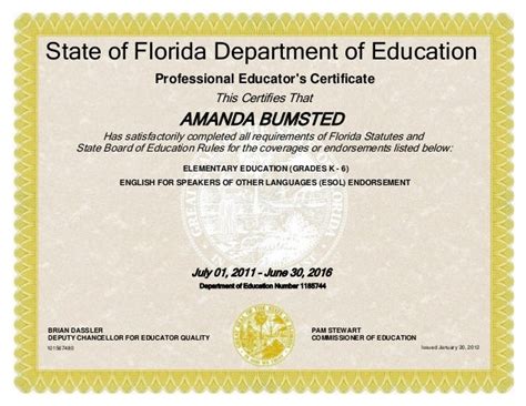 FL Teaching Certificate