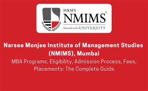 NMIMS college Mumbai, Fees, Placements, courses & admission | Academic ...