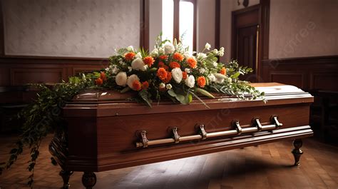 Casket Filled With Flowers And Floral Arrangements Background, Picture ...