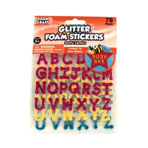 Horizon Group USA Foam Craft Glitter Letter Stickers - Walmart.com ...