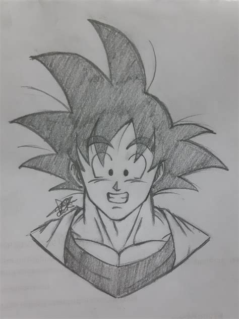 Goku Sketch (It's been a year since I've drawn him) : dbz