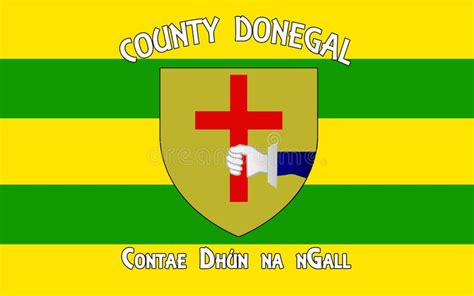 Flag of County Donegal is a County in Ireland Stock Image - Image of ...