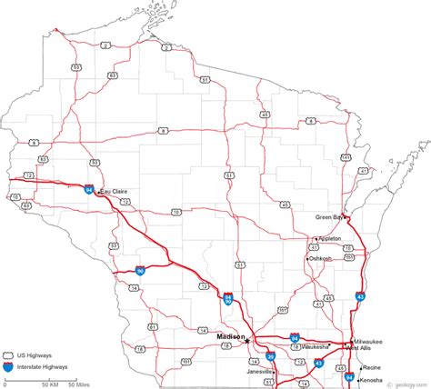 Wisconsin State Road Map - Alanna Leontyne