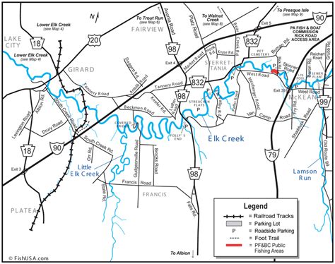 Map - Upper Elk Creek : FishErie.com