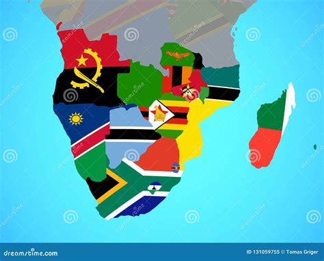 South Africa Flag Map