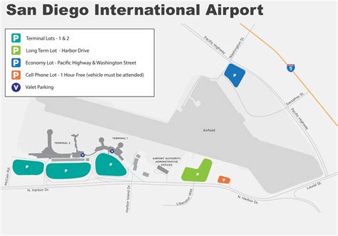 San Diego International Airport Map - Ontheworldmap.com