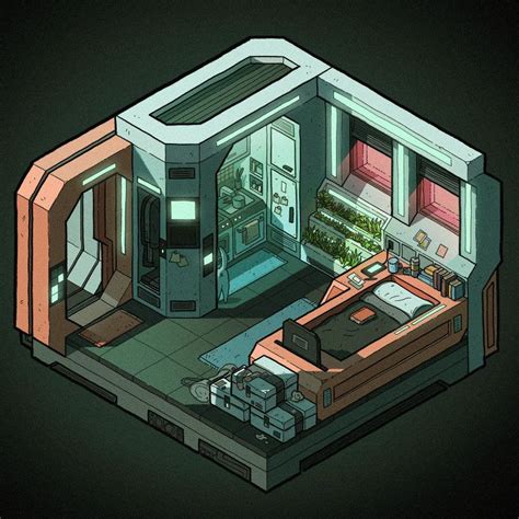 futuristic installation room isometric - Búsqueda de Google | Sci fi ...