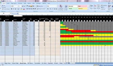 Production Schedule Template Excel Luxury Excel Graphical Production ...