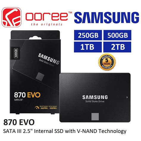 SAMSUNG 870 EVO 2.5" SATA III INTERNAL SSD WITH V-NAND 3BIT MLC SOLID ...