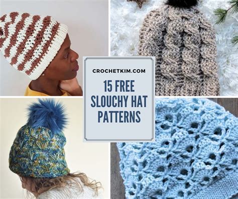 15 Free Crochet Slouchy Hat Patterns - CrochetKim™