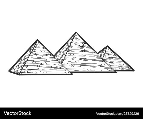 Egyptian Pyramids Drawing