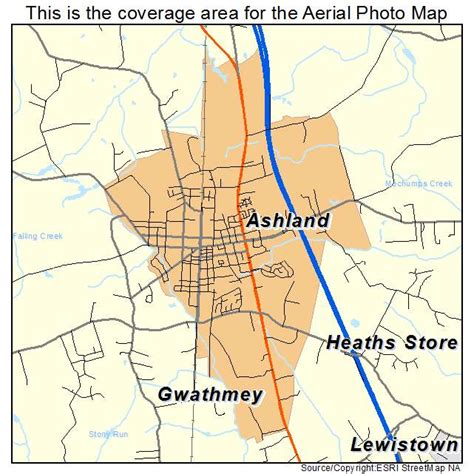 Aerial Photography Map of Ashland, VA Virginia