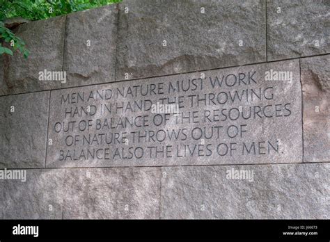 Man and Nature Quote, FDR Memorial, Washington, DC Stock Photo - Alamy