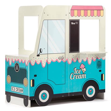 Buy Playhouse Ice Cream Van, Wooden Ice Cream Truck, Role Play Toy for ...