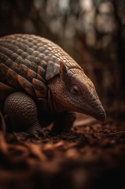 Premium AI Image | A close up of a armadillo with the word pangolin on it