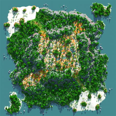 Jungle Middle - 1500x1500 | WarZone Map 1.12 - 1.16 | Bedrock support ...