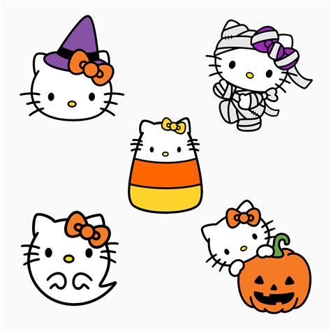 Halloween Hello-kitty SVG PNG JPG 5 for Cricut - Etsy