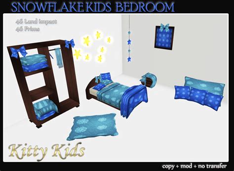 Second Life Marketplace - ~KITTY KIDS~ Snowflake Kids Bedroom Blue