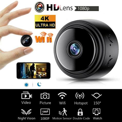 Mini Wireless Wifi Camera with Night Vision Motion Detect Home Security ...