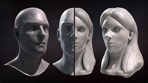 ZBrush Tutorial Now Available: Sculpting Male and Female Faces - YouTube